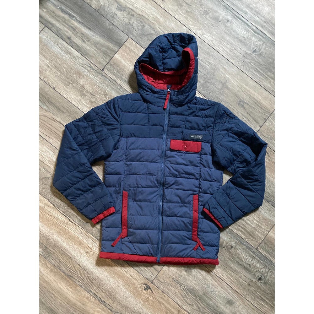 Columbia Insulated Jacket Mens Sz S Blue and Red